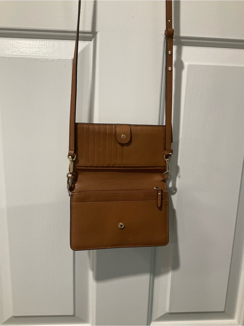Michael Kors Tan Brown Pebbled Leather Crossbody Bag